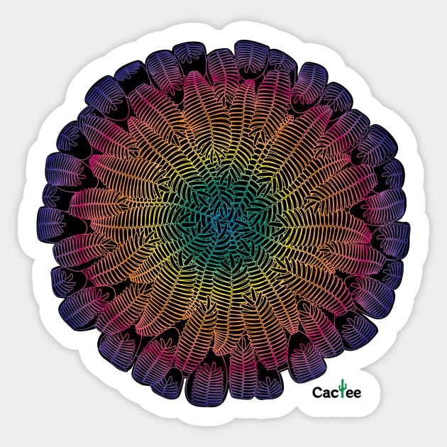 Pelecyphora Aselliformis rainbow Sticker by Cactee